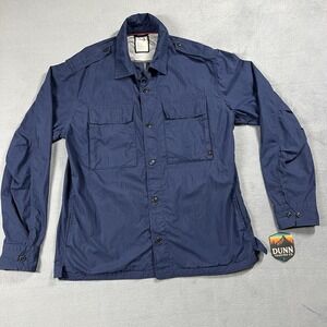 Relwen Combat Overshirt Mens L Blue Ripstop Shacket Military Utility Jacket